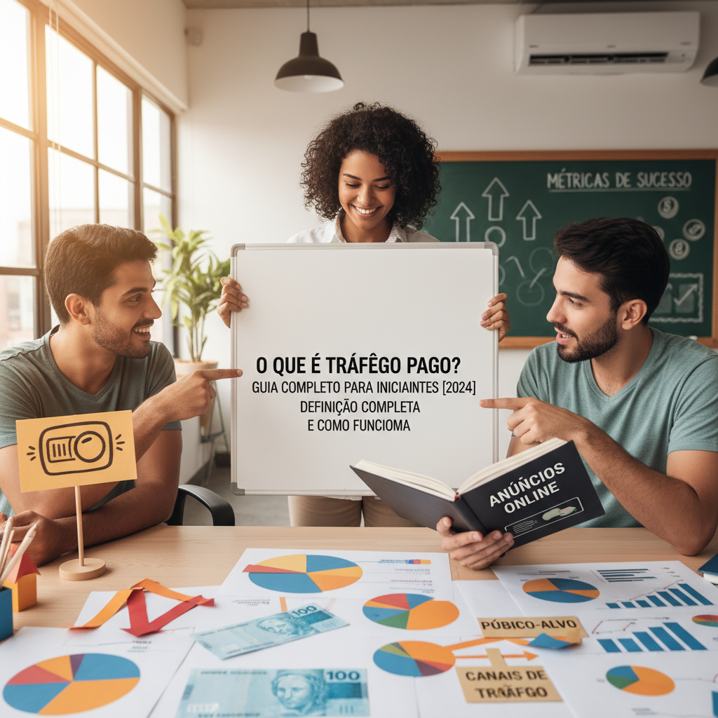 O que é tráfego pago - definição completa mostrando investimento em anúncios digitais