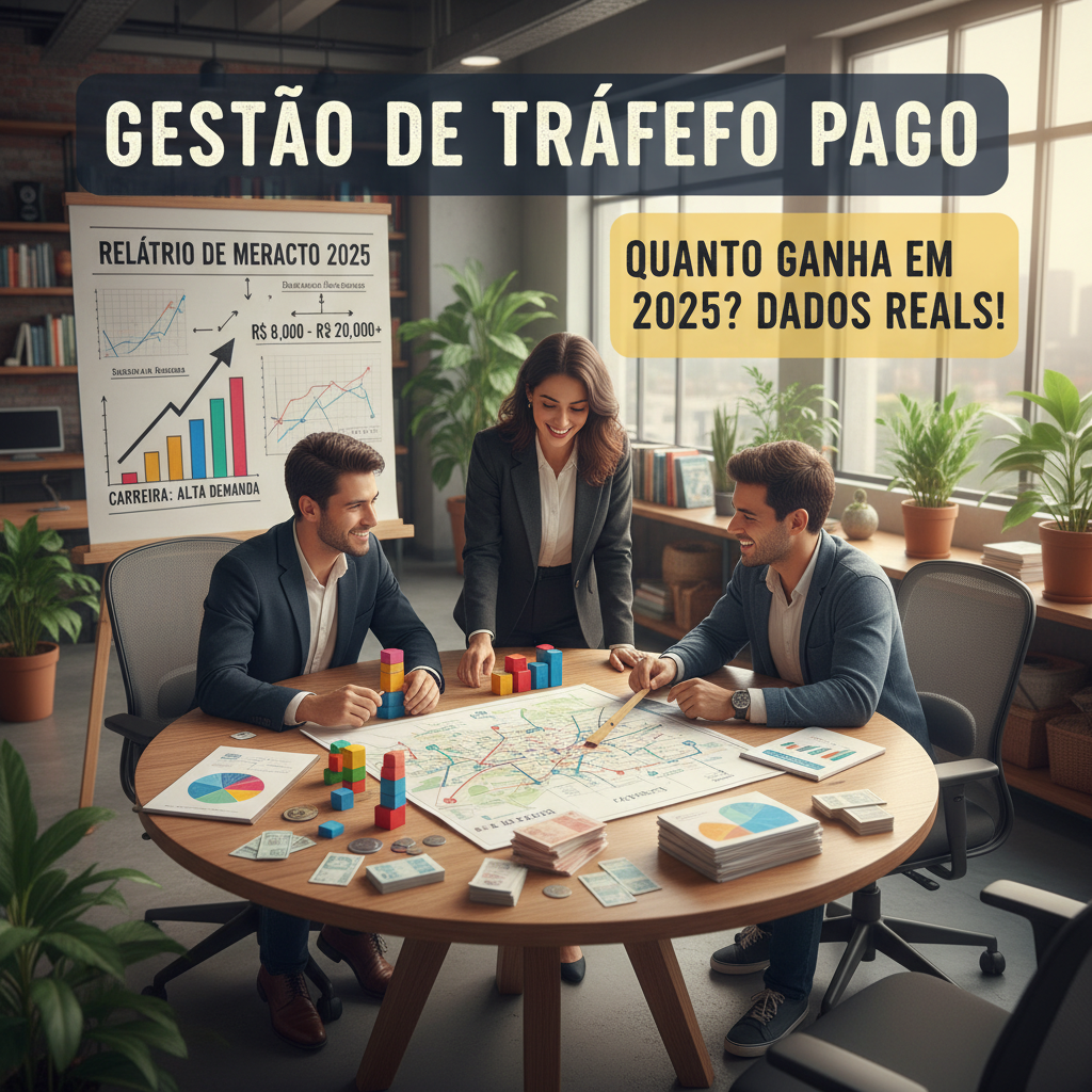 tabela com faixas salariais de gestor de tráfego pago júnior pleno e sênior em 2025