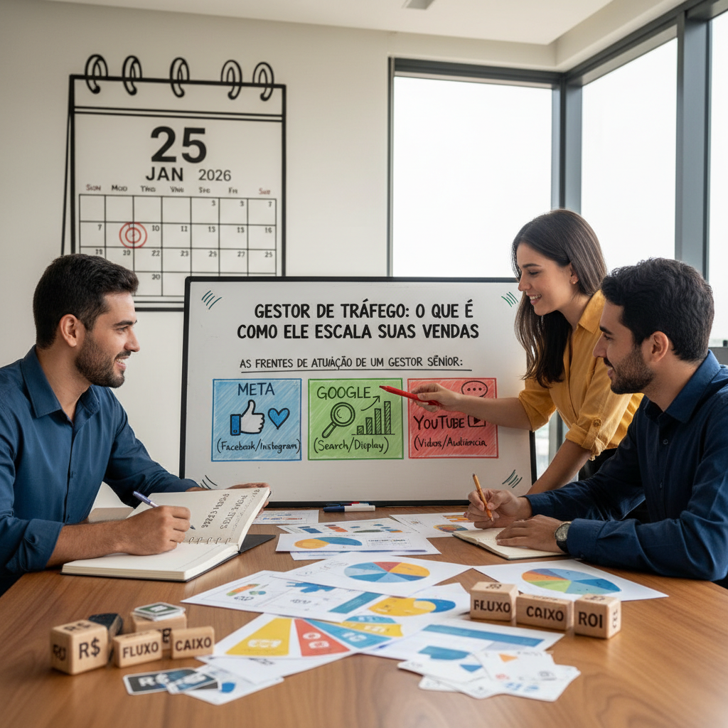 Canais de atuação do gestor de tráfego Meta Google e YouTube Ads