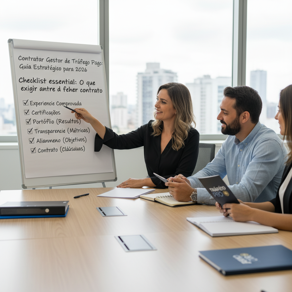Checklist para contratar gestor de tráfego pago com segurança e transparência