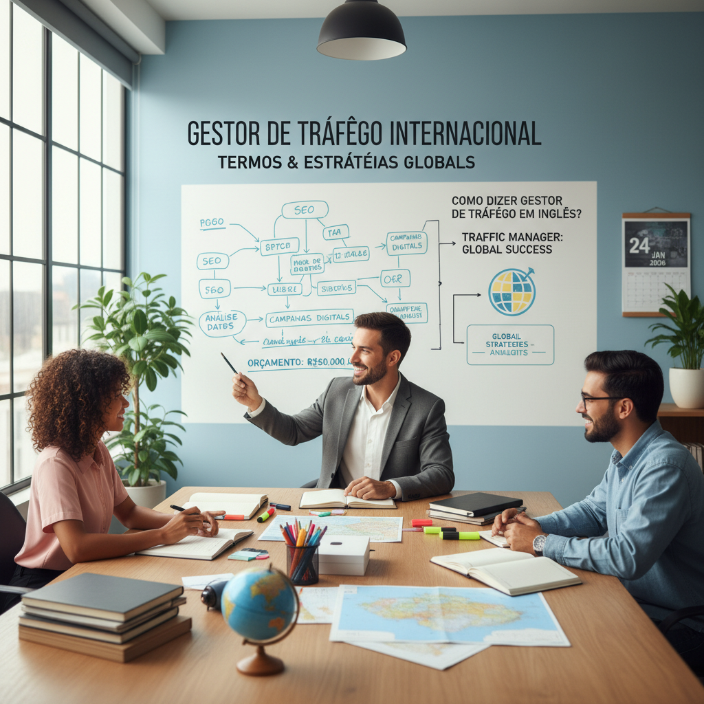 Como se diz gestor de tráfego em inglês profissional de mídia paga