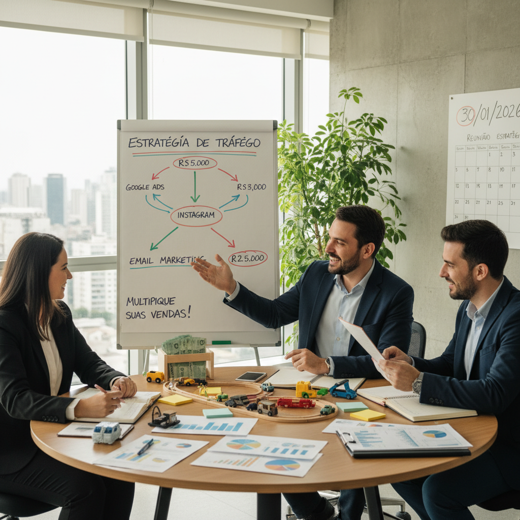 Gestor de tráfego oq é: especialista analisando métricas de vendas e anúncios online