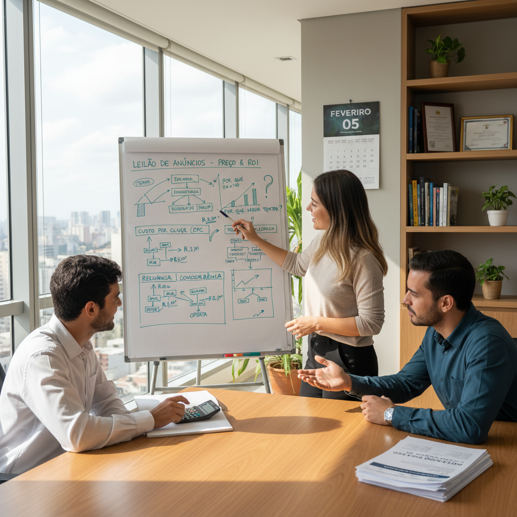 Leilão de anúncios e variação do custo por clique no marketing digital