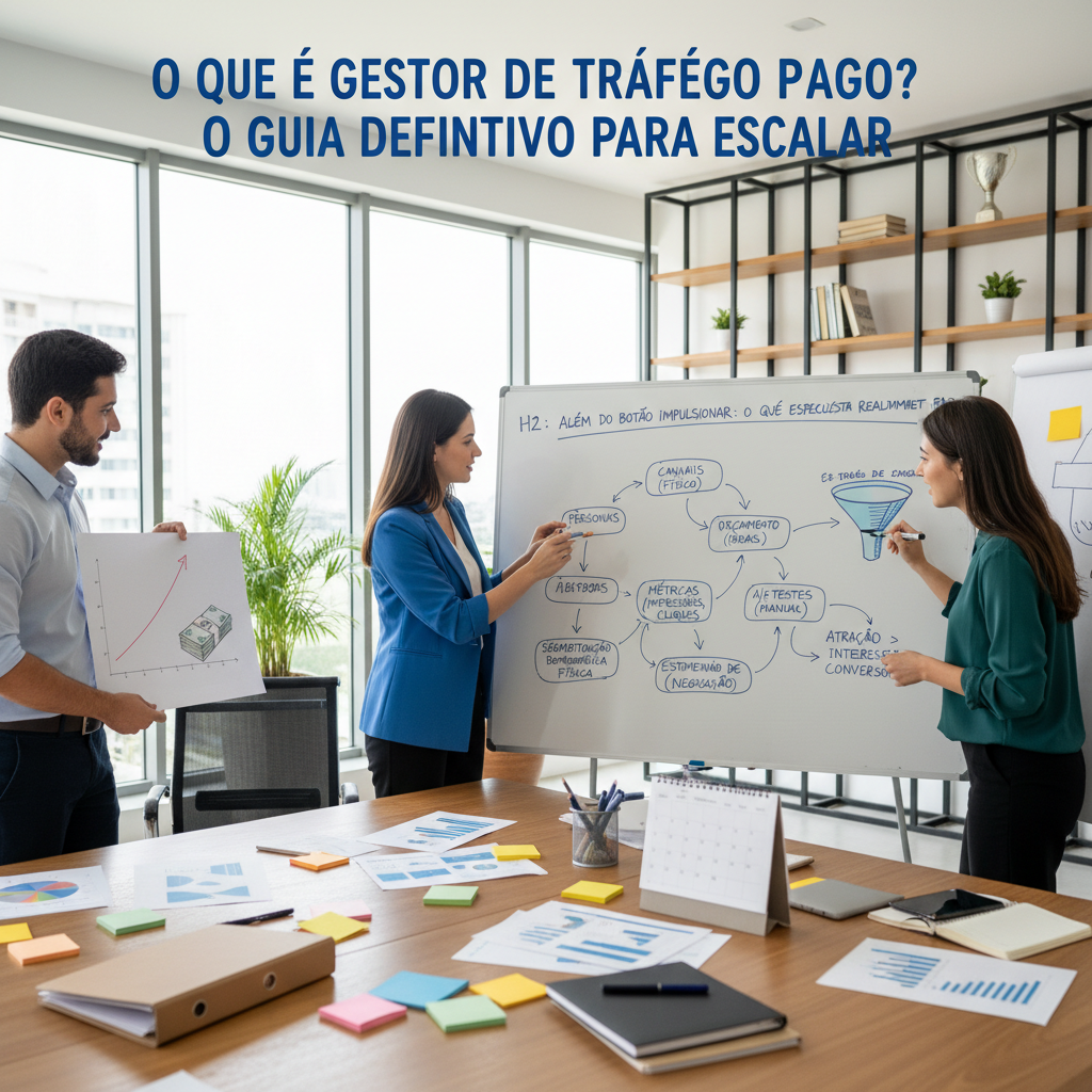 Especialista em tráfego pago analisando métricas de conversão e pixel