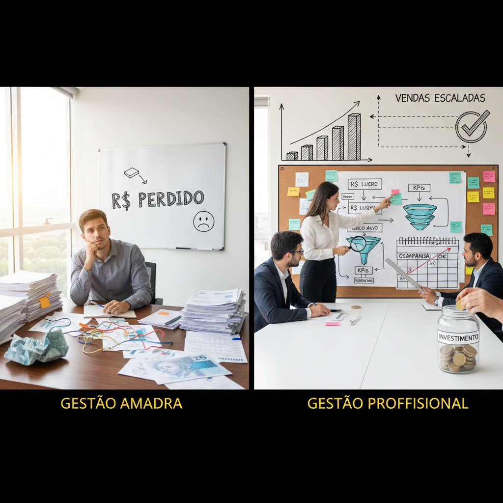 Diferença entre gestão de tráfego amadora e profissional