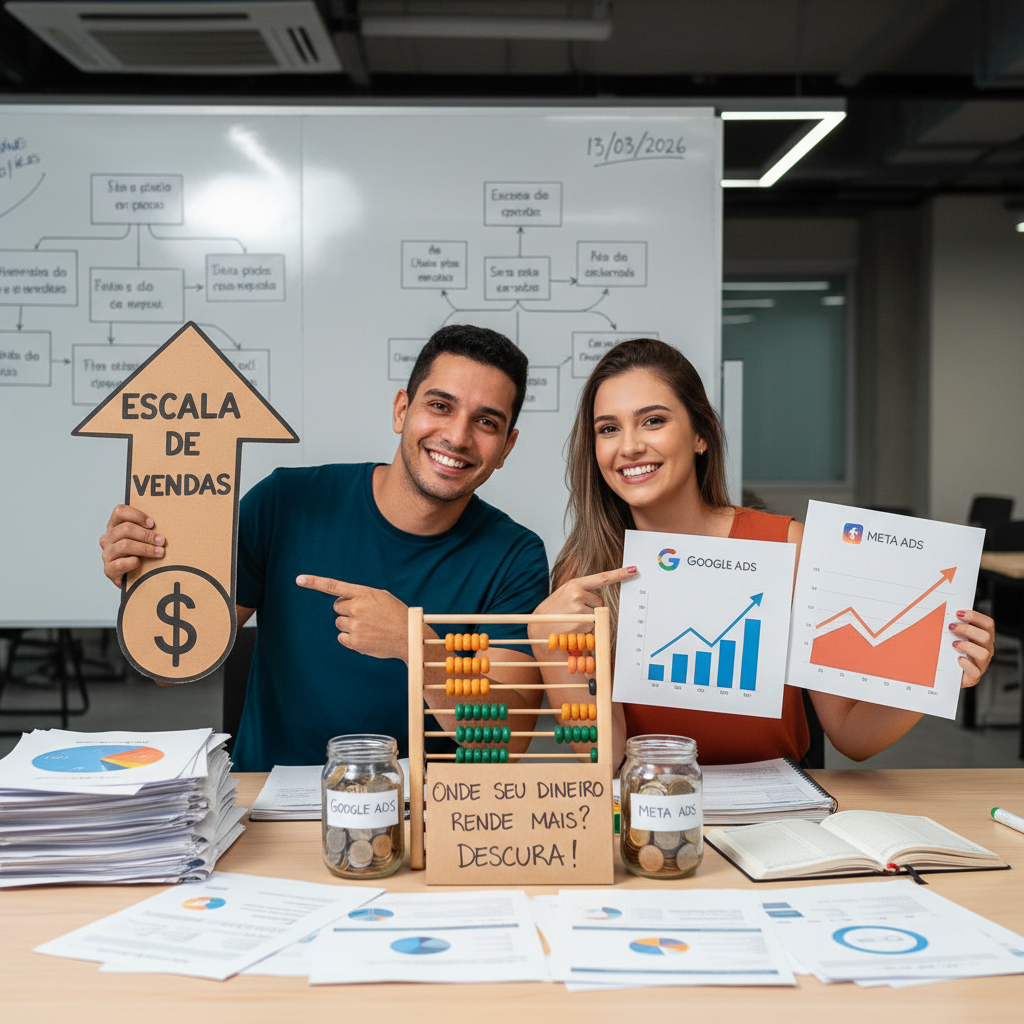 Comparação entre Google Ads e Meta Ads para investimento em tráfego pago